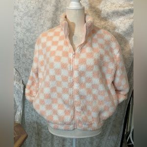 Pink&white🌷checkerboard jacket
